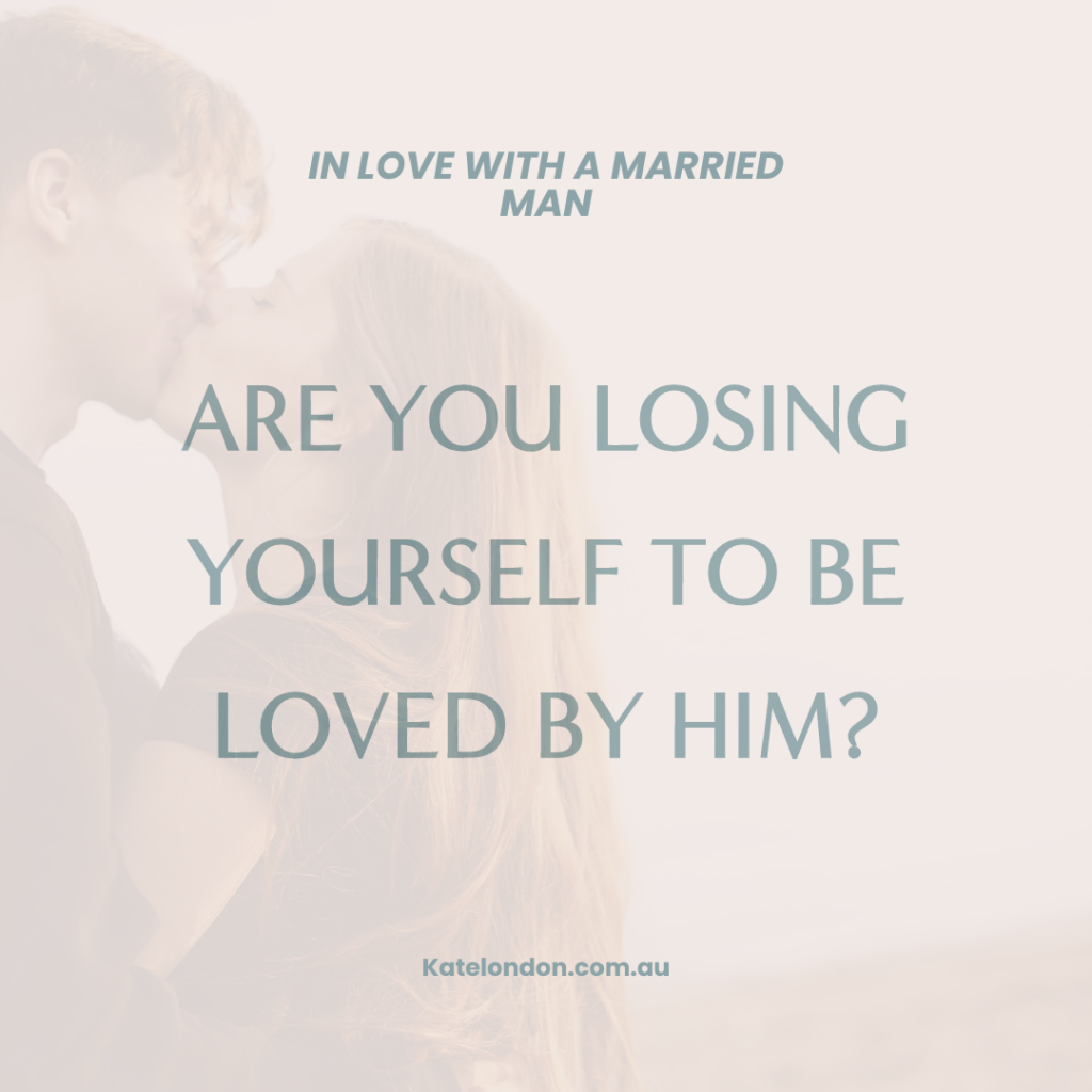 A graphic that reads "Are you losing yourself to be loved by him?"